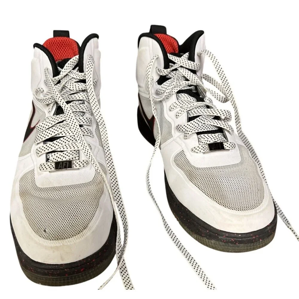 Nike Lunar Force 1 Fuse 580616 Sneaker Shoe White Black Red Size 9.5 - Picture 3 of 9